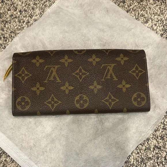 Louis Vuitton Brown Monogram Wallet with Gold Accents - Picture 2 of 14